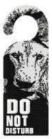 Don't disturb sign embroidery design