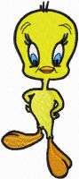 Tweety I'm Brave embroidery design