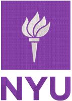 New York University logo embroidery design