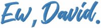 Ew David embroidery design