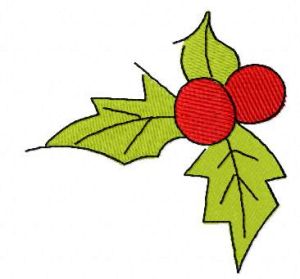 Christmas berries 2 embroidery design