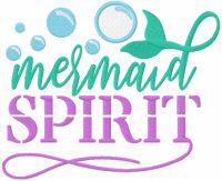Mermaid spirit embroidery design
