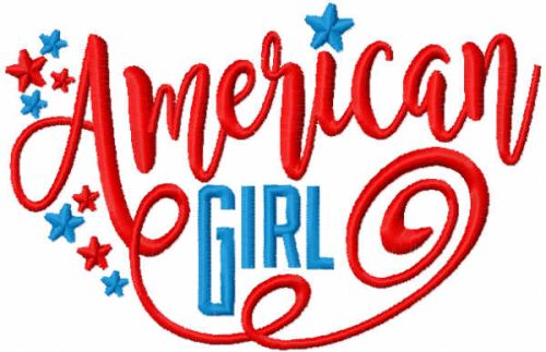 American girl embroidery design