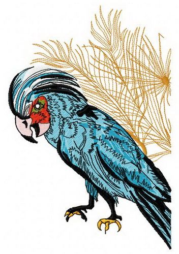 Palm cockatoo 2 machine embroidery design