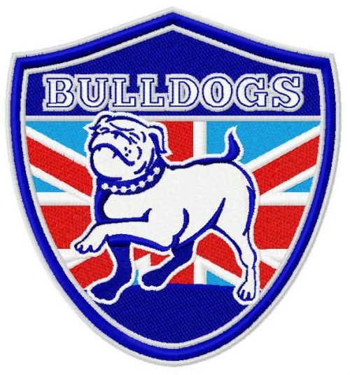 British bulldog machine embroidery design