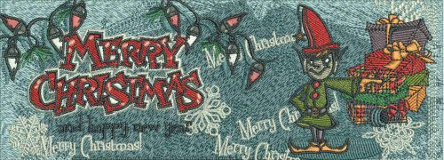 Christmas bookmark 4 machine embroidery design