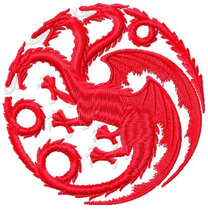 House of the dragon embroidery design