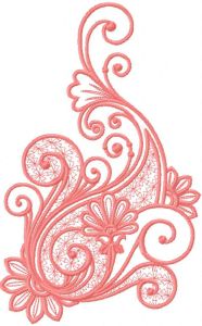 Pink decoration 5 embroidery design