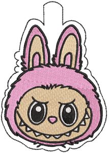 Labubu Face Snaptab embroidery design