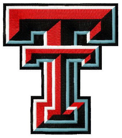 Texas Tech Red Raiders and Lady Raiders logo machine embroidery design