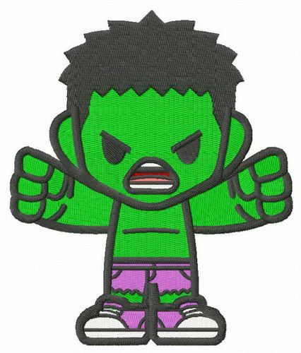 Teen Hulk machine embroidery design