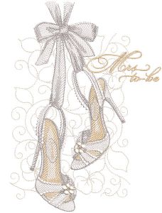 My wedding stilettos embroidery design