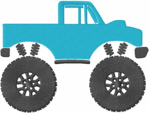 Big monster truck embroidery design