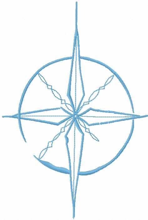Wind rose free embroidery design