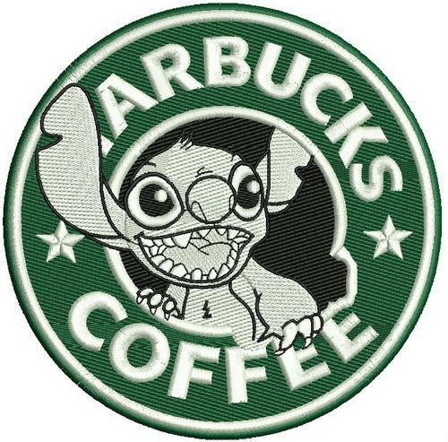 Starbucks coffee Stitch machine embroidery design