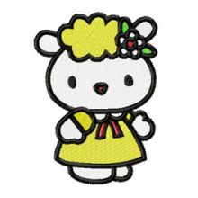 Hello Kitty Lamb  embroidery design
