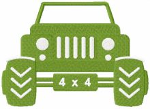 Jeep 4 x 4 embroidery design