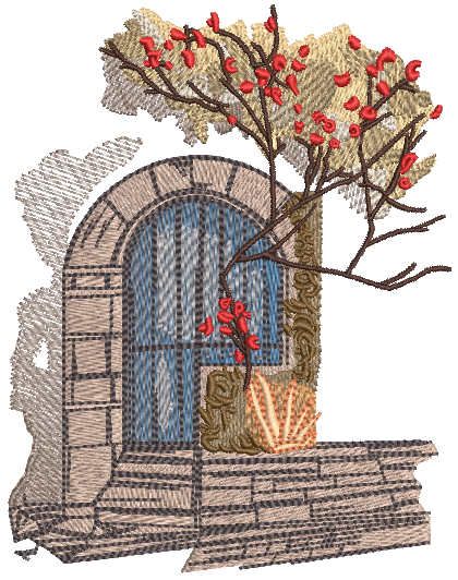 In the old city embroidery design