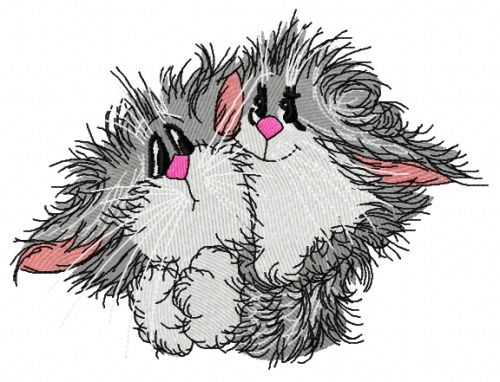 Fluffy pair 2 machine embroidery design