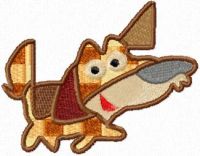 Dog embroidery design