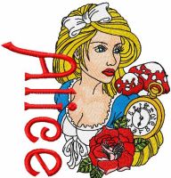 Alice embroidery design
