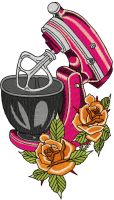 Kneading machine vintage embroidery design