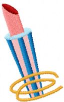 Barbie Lipstick embroidery design