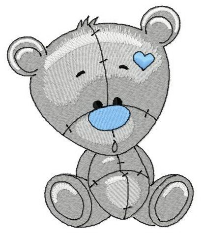 Plush bear 2 machine embroidery design