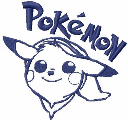 Pokemon Picachu embroidery design 2