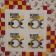 Minion: behind the goggles design on quilt embroidered