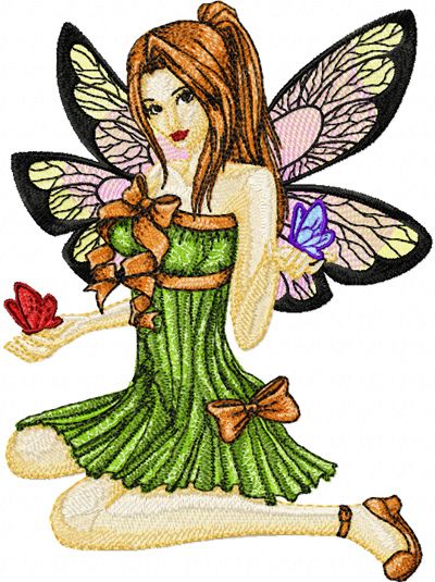 Modern Fairy 7 machine embroidery desig