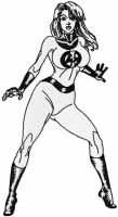 Invisible woman embroidery design