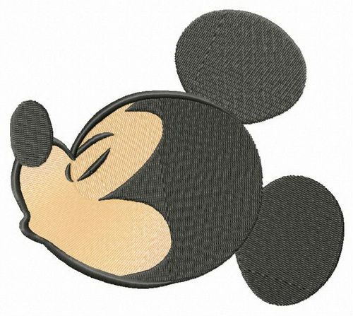 Mickey's kiss machine embroidery design