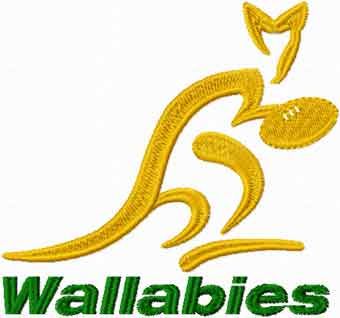 Rugby Wallabies logo machine embroidery design