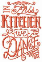 Kitchen dance embroidery design