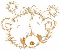 Desenho de bordado grátis de carnaval de ursinho de pelúcia