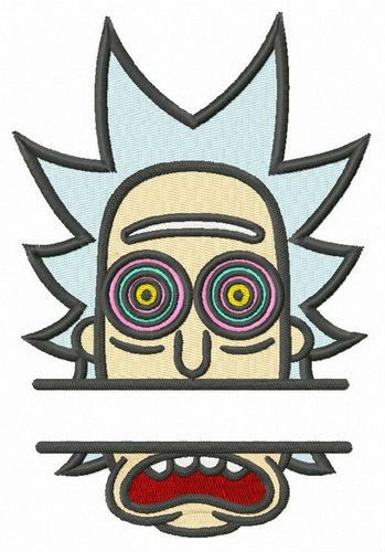 Hypnotic Rick monogram machine embroidery design