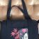 Geisha with Flower embroidered design on bag