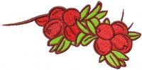 Red berries free embroidery design 2