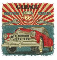 Garage service repair embroidery design