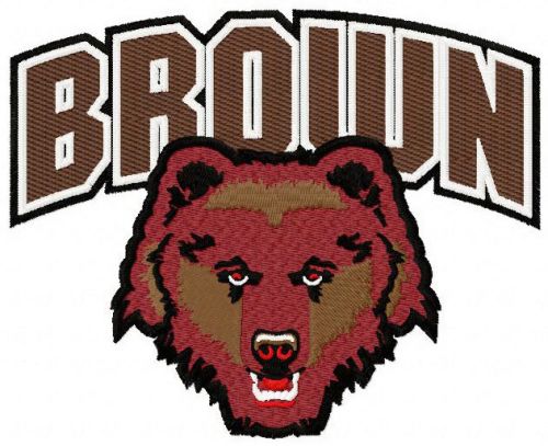 Brown Bears logo machine embroidery design