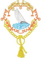 Sailing ship embroidery design