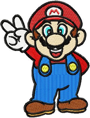 Super Mario machine embroidery design