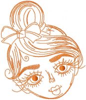 Desenho de bordado grátis para rosto de adolescente
