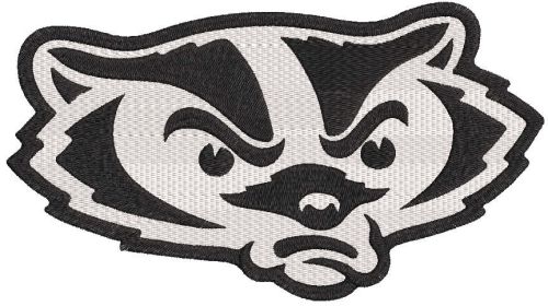 Wisconsin Badgers logo embroidery design