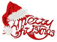 Merry X-mas embroidery design