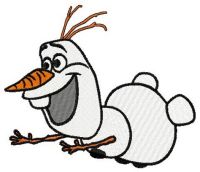 Olaf flying embroidery design