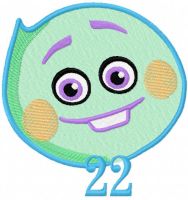 22 smile embroidery design