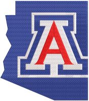 Arizona Wildcats Blue State embroidery design
