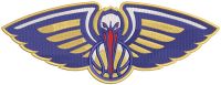 New Orleans Pelicans logo symbol embroidery design